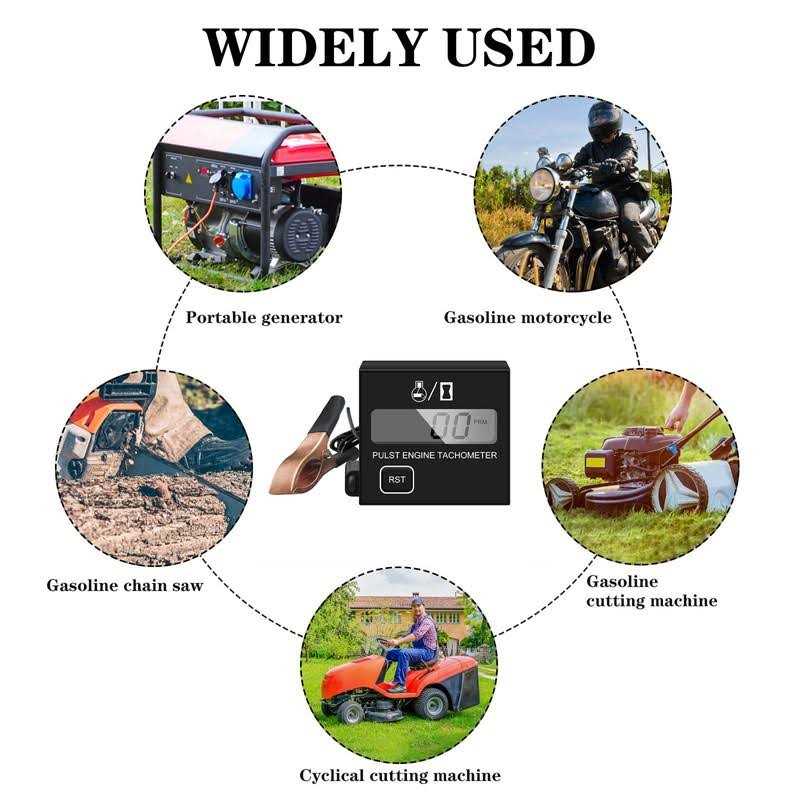 Generic Digital Tachometer Small Digital Engine Tachometer Inductive Tachometer Digital Chainsaw Tachometer Replaceable Battery Waterproof Tachometer - Cheap Fitting