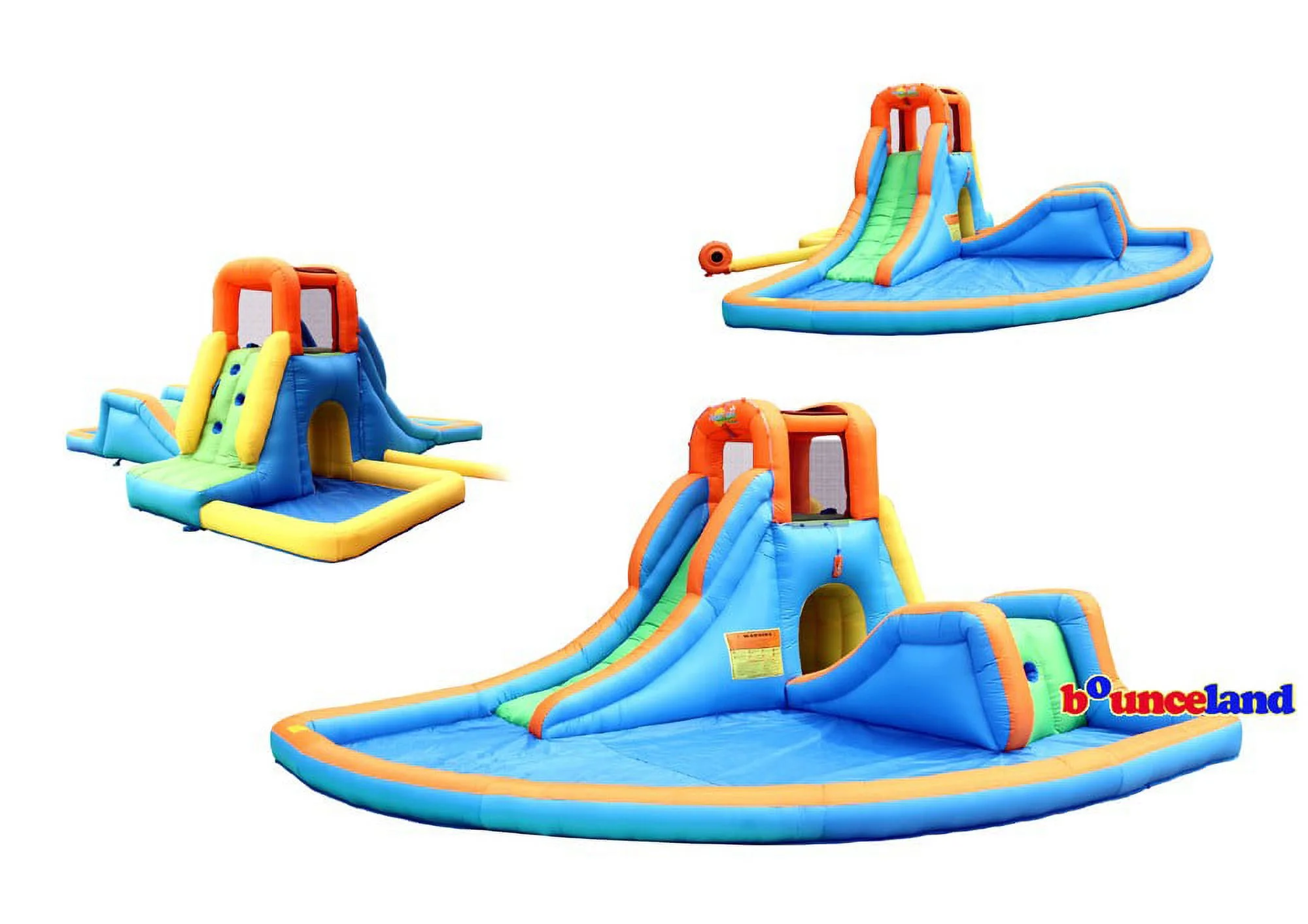 Bounceland Cascade Water Slides with large pool - Cheap Fitting