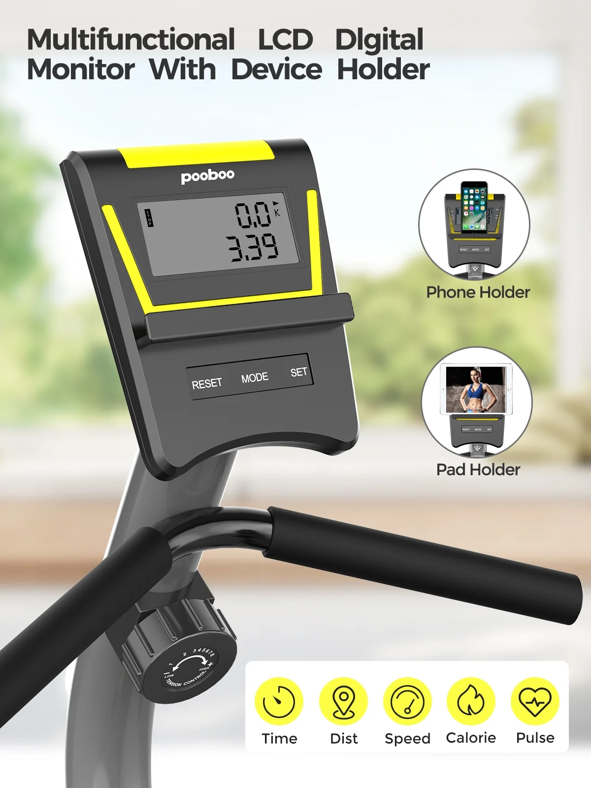 Pooboo Recumbent Exercise Bike Stationary Belt Drive Indoor Cycling Bikes for Home Cardio Workout Training 380lb - Cheap Fitting