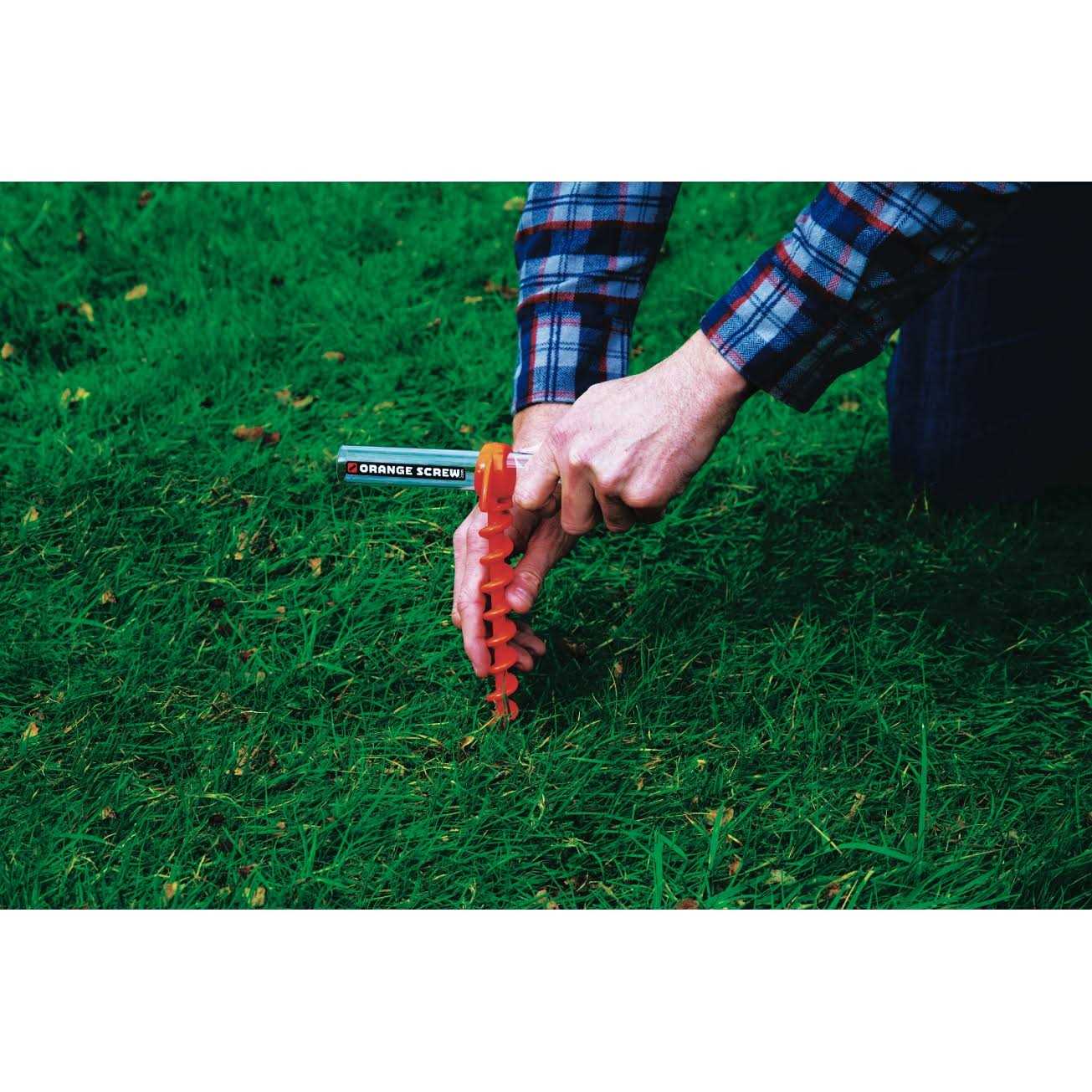 Orange Screw Small Ground Anchor 4 pk - Cheap Fitting