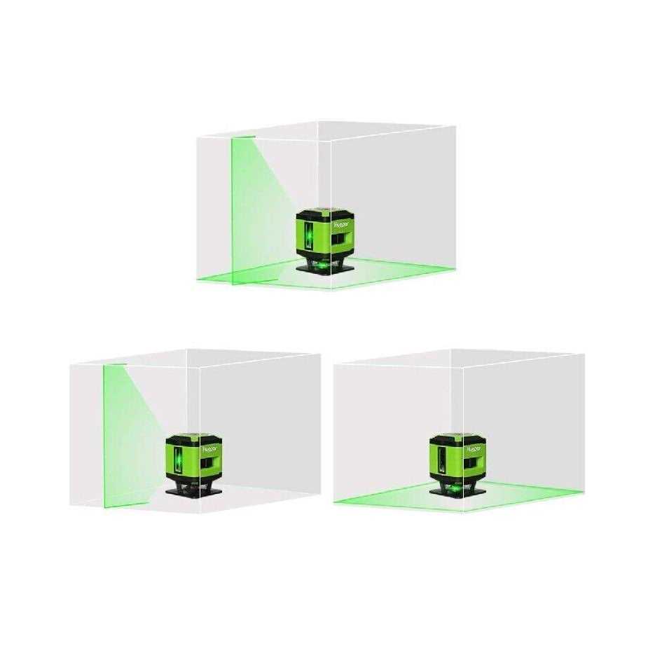 Huepar Tiling Floor Laser Level 360 Degree Green Beam Floor Laser Level Tools Installation for Tile Laying with Magnetic Bracket FL360G - Cheap Fitting