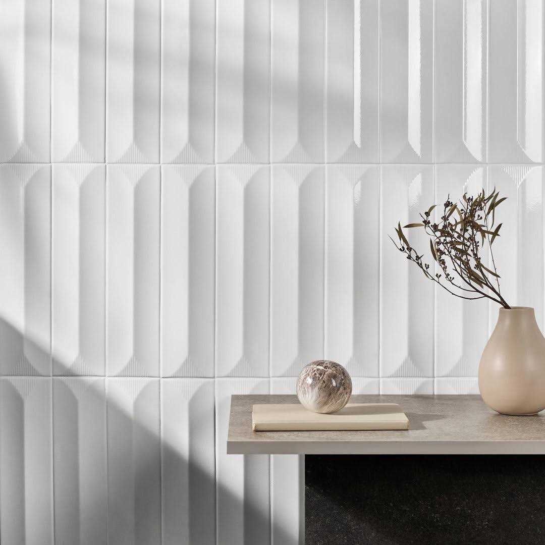 Ivy Hill Tile Colorwave Inflex 4.43 in. x 17.62 in. Polished Crackled Ceramic Wall Tile - Cheap Fitting