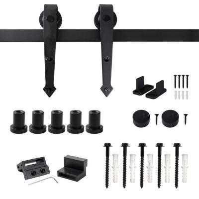 Sliding Standard Single Barn Door Hardware Kit Lazio Track Length: 79.2 in. - Cheap Fitting