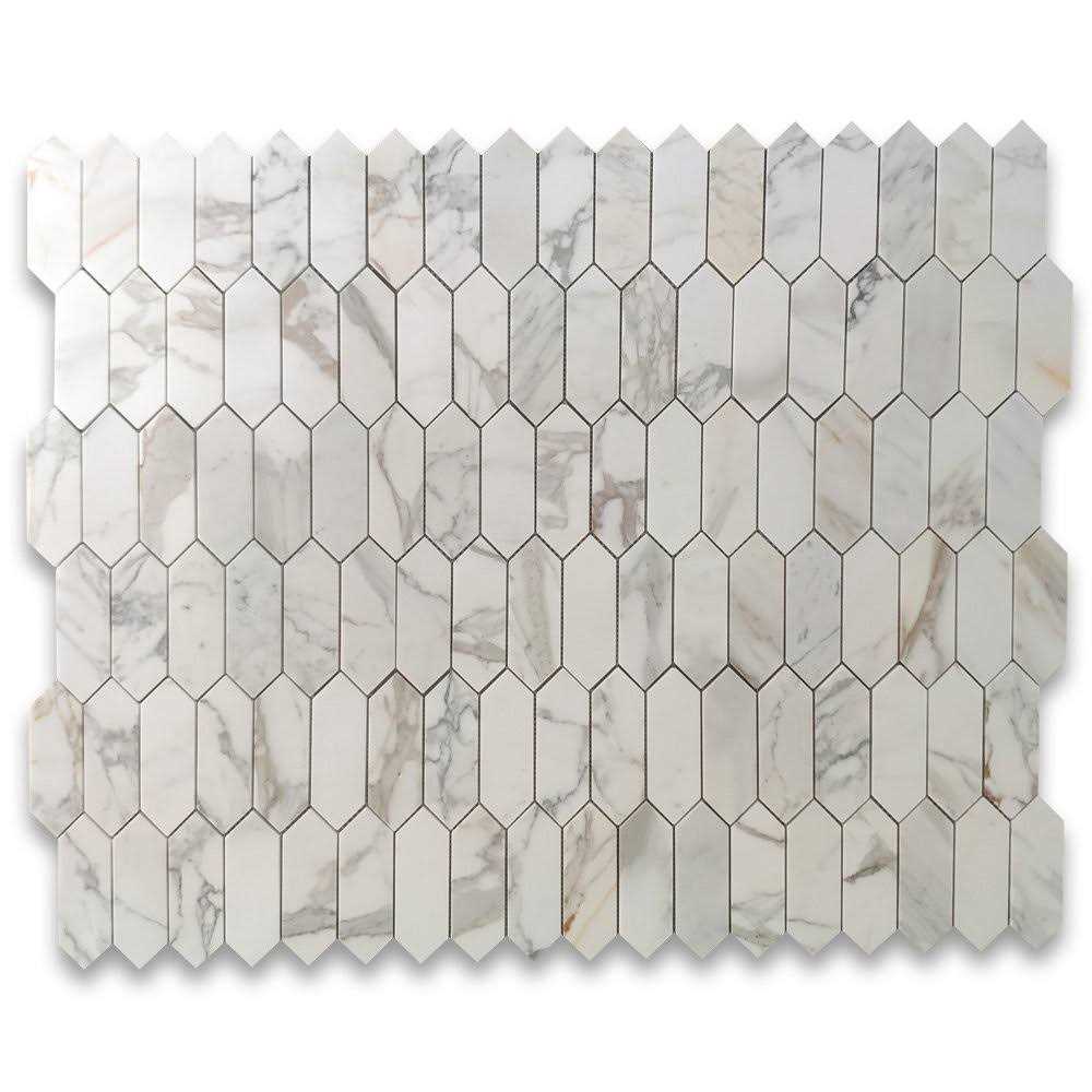 Calacatta 12 x 9 Marble Mosaic Tile Marble Online - Cheap Fitting
