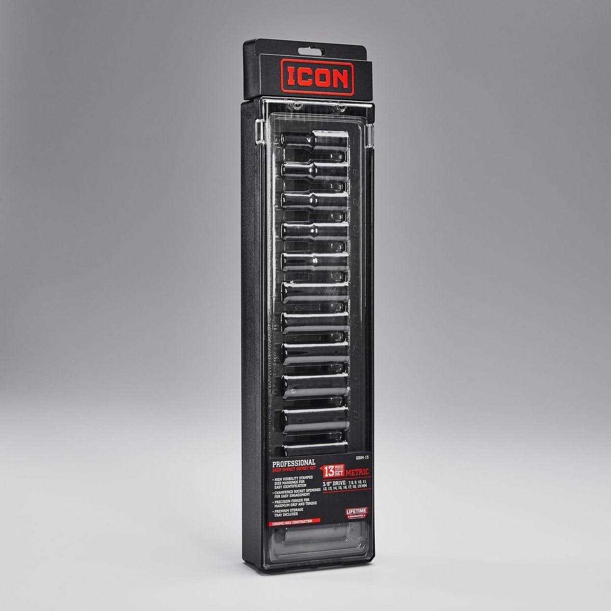 Icon 3/8 in. Drive Metric Professional Deep Impact Socket Set - Cheap Fitting