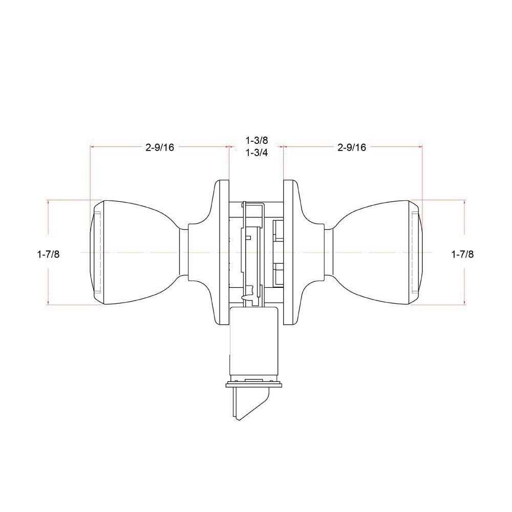 Pro-Grade Classic Mobile Home Passage Door Knob Hall and Closet Handle - Cheap Fitting