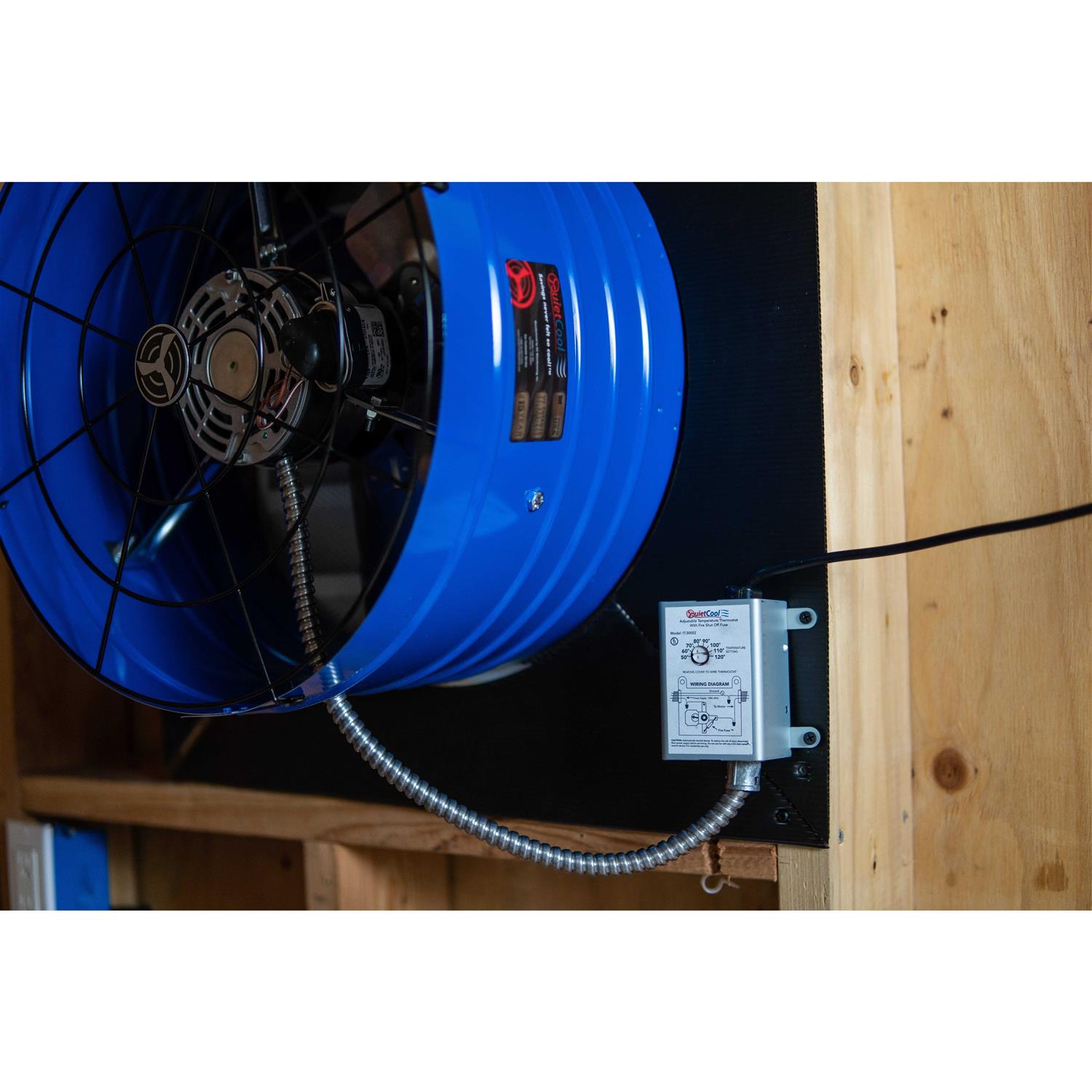 QuietCool Attic Fan Mechanical Replacement Thermostat with Built-in Fire Safety Shut Off - Cheap Fitting