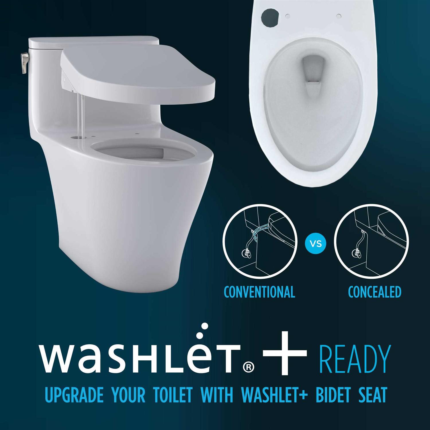 Toto Drake Transitional Two-Piece Elongated 1.28 GPF Tornado Flush Toilet with Cefiontect and SoftClose Seat MS786124CEG#01 - Cheap Fitting