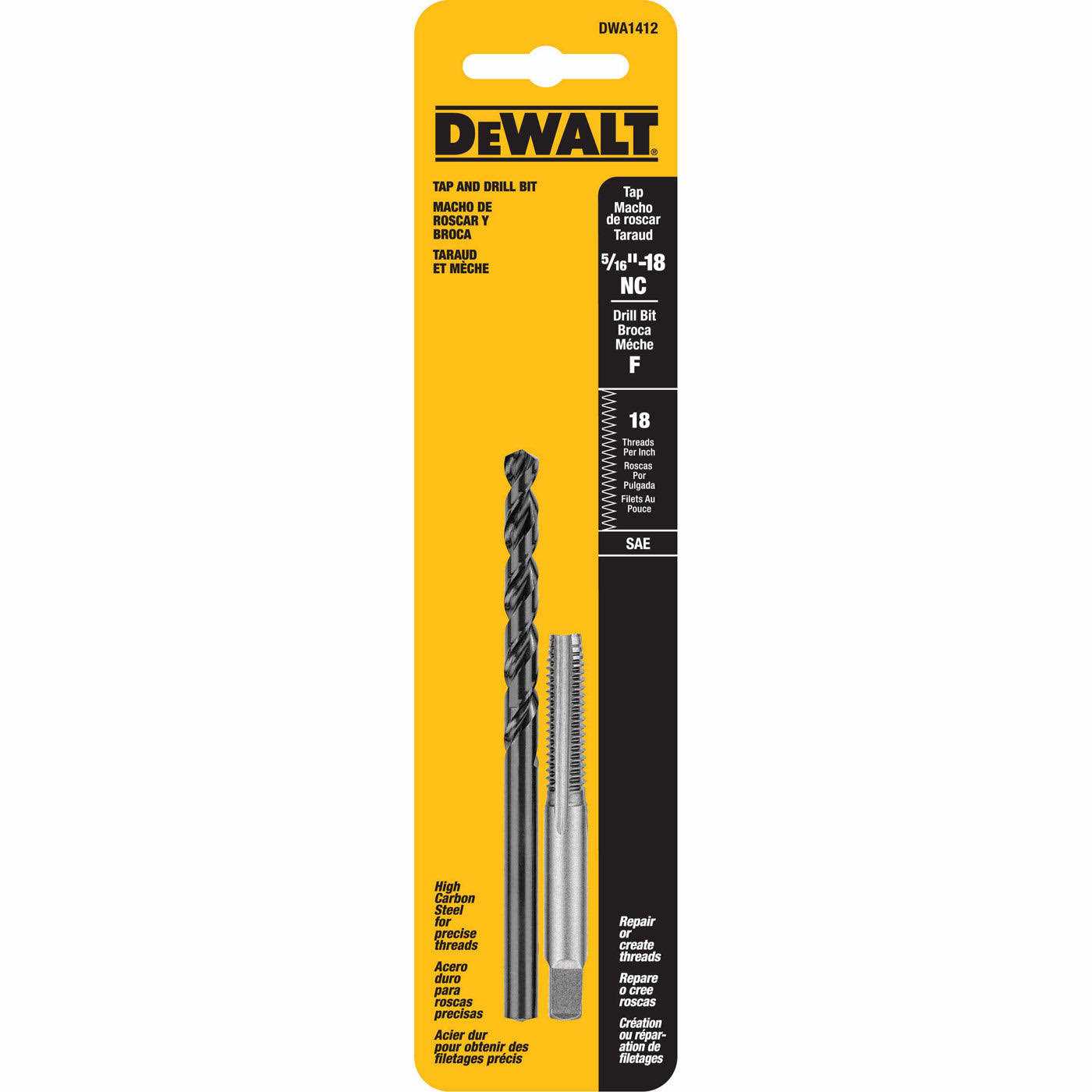 Dewalt Drill Bit & Tap Set DWA1412 - Cheap Fitting