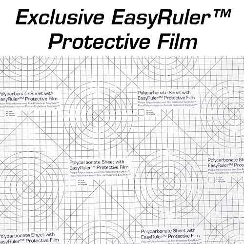 Robosource Polycarbonate Clear Plastic Sheet 48 X Exact with Easyruler Film - Cheap Fitting