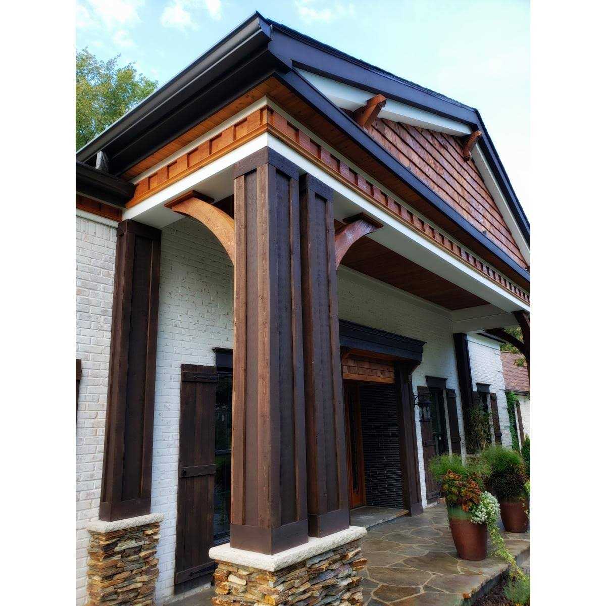 Ekena Millwork 6W x Traditional Rough Sawn Knee Brace - Cheap Fitting