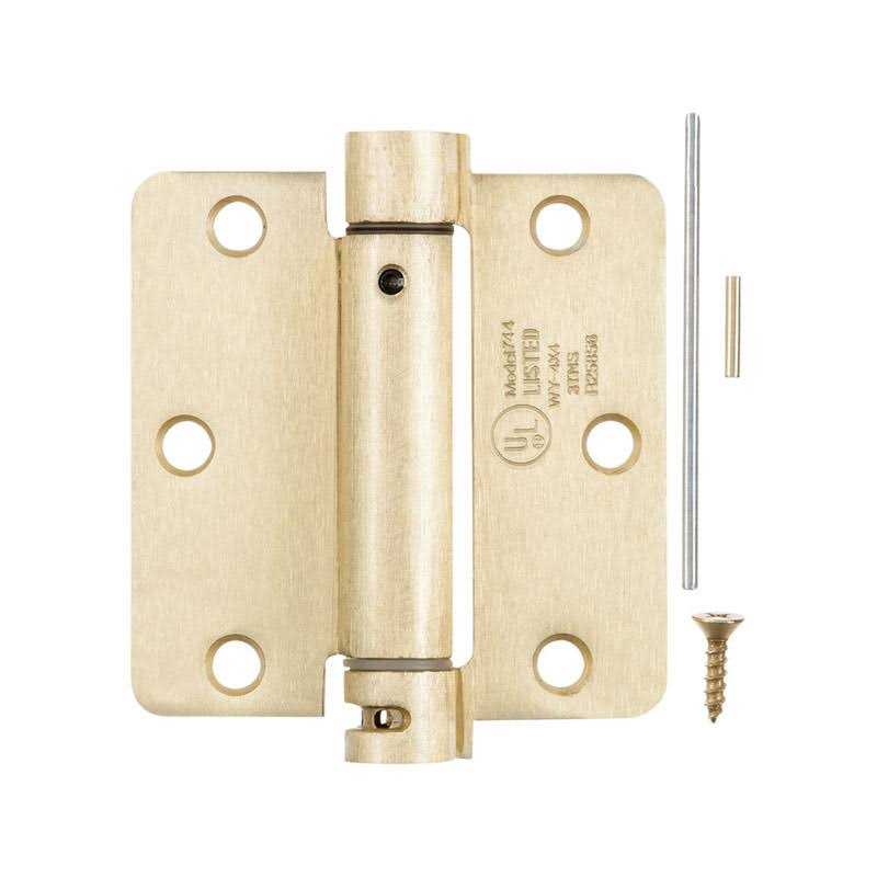 Ace 3.5 in. l Satin Brass Self Closing Hinge 1 pk - Cheap Fitting