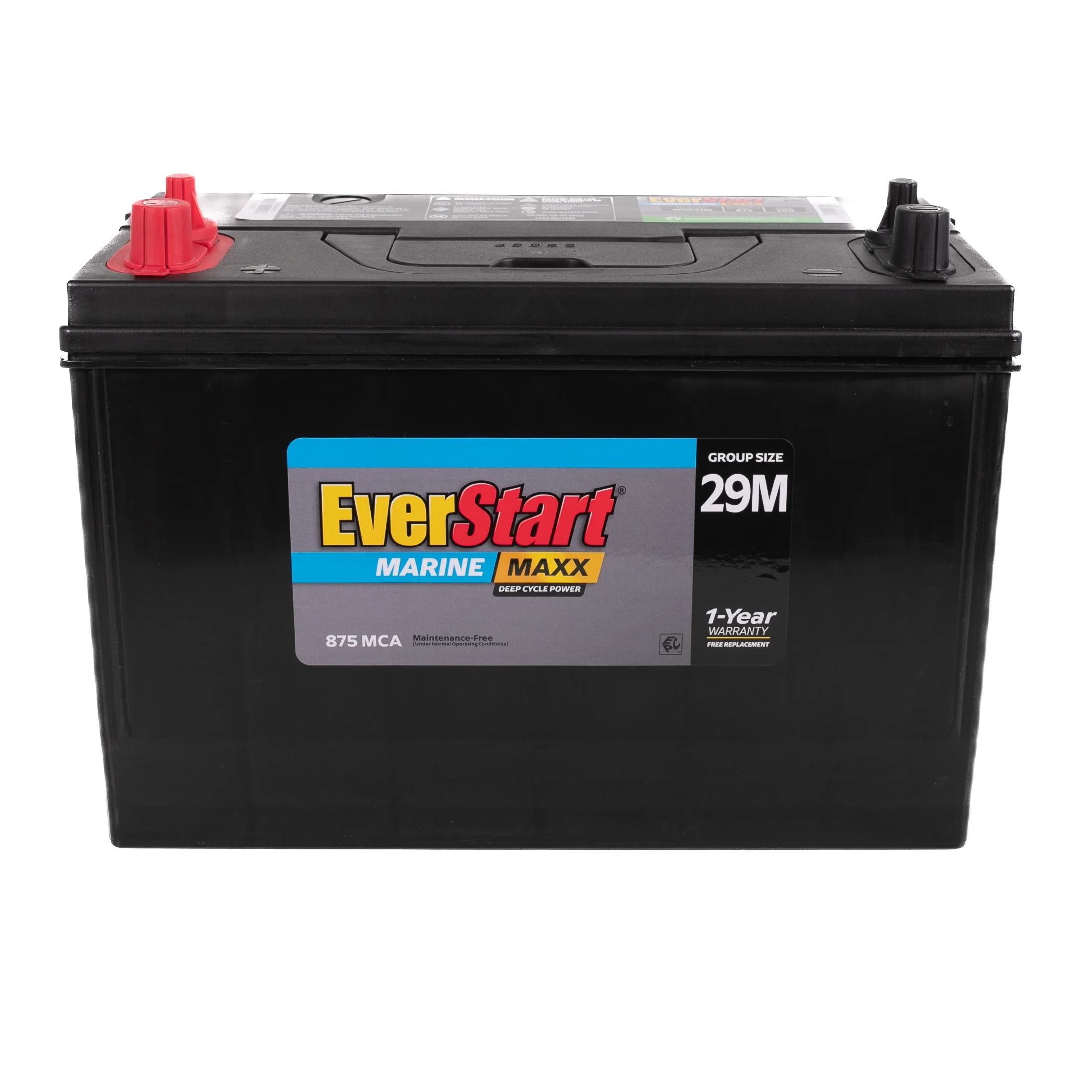 EverStart Maxx Lead Acid Marine & RV Deep Cycle Battery, Group Size 29DC (12 Volt / 845 MCA) - Cheap Fitting