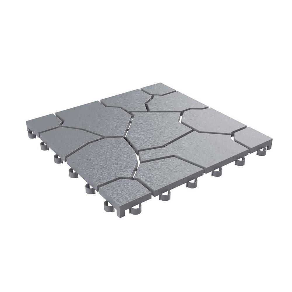 Pure Garden Interlocking Patio&Deck Tiles 6 Pack - Cheap Fitting