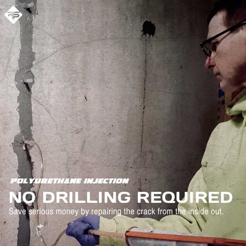 Radonseal DIY Concrete Foundation Crack Repair Kit The Homeowner’ Solution to Fixing Basement Wall Cracks Like The Pros! - Cheap Fitting