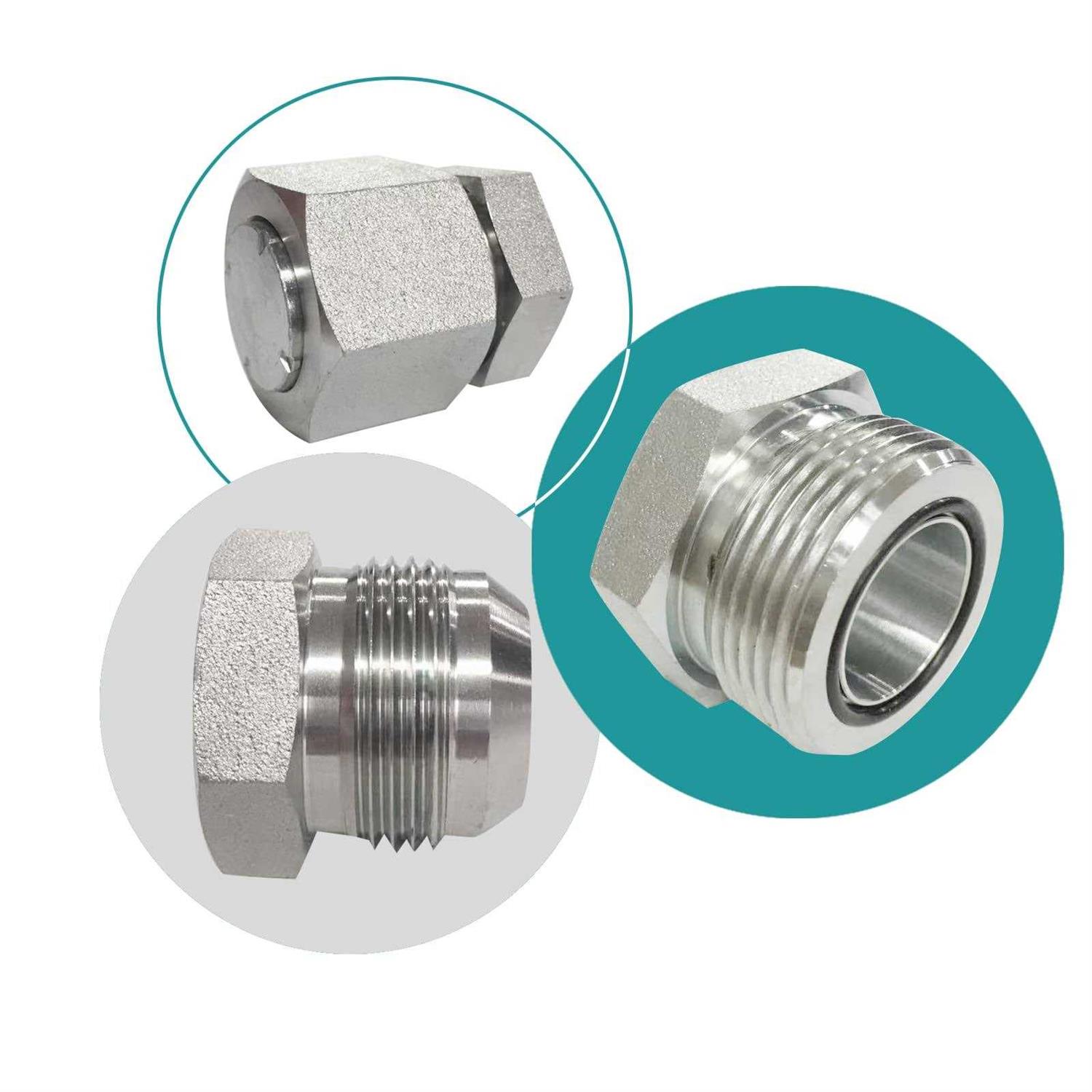 JIC and ORFS 128pcs Industrial Hydraulic Hose Tube and Pipe Fitting Kit Cap and Plug Kits with Galvanized 45# Steel and Precision Threading in ORFS - Cheap Fitting