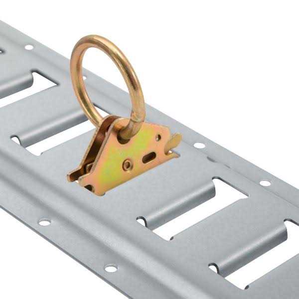 VEVOR E Track Tie-Down Rail Kit 34pcs 5ft E-tracks Set Includes 8 Steel Rails & 2 Single Slot & 8 O Rings & 8 Tie-offs w/D-ring & 8 End Caps - Cheap Fitting