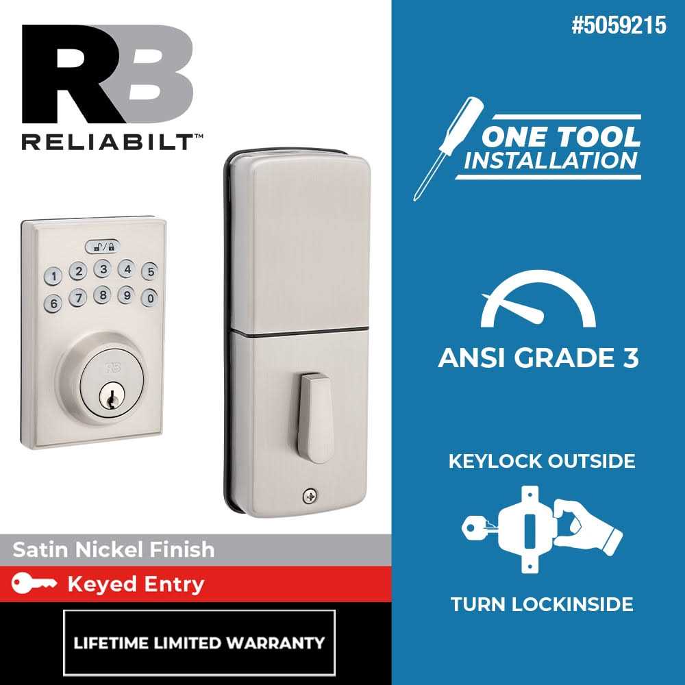 RELIABILT Bragg Single Cylinder Electronic Deadbolt Lighted Keypad 92640 - Cheap Fitting