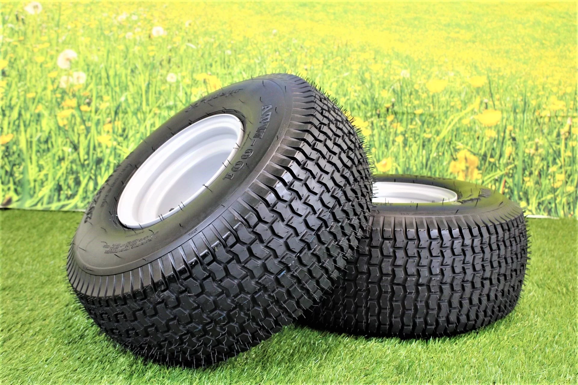 Antego Tire and Wheel 20x8.00-8 4 Ply Tires & Wheels for Lawn & Garden Mower- Husqvarna ATW-001 (Set of Two) - Cheap Fitting