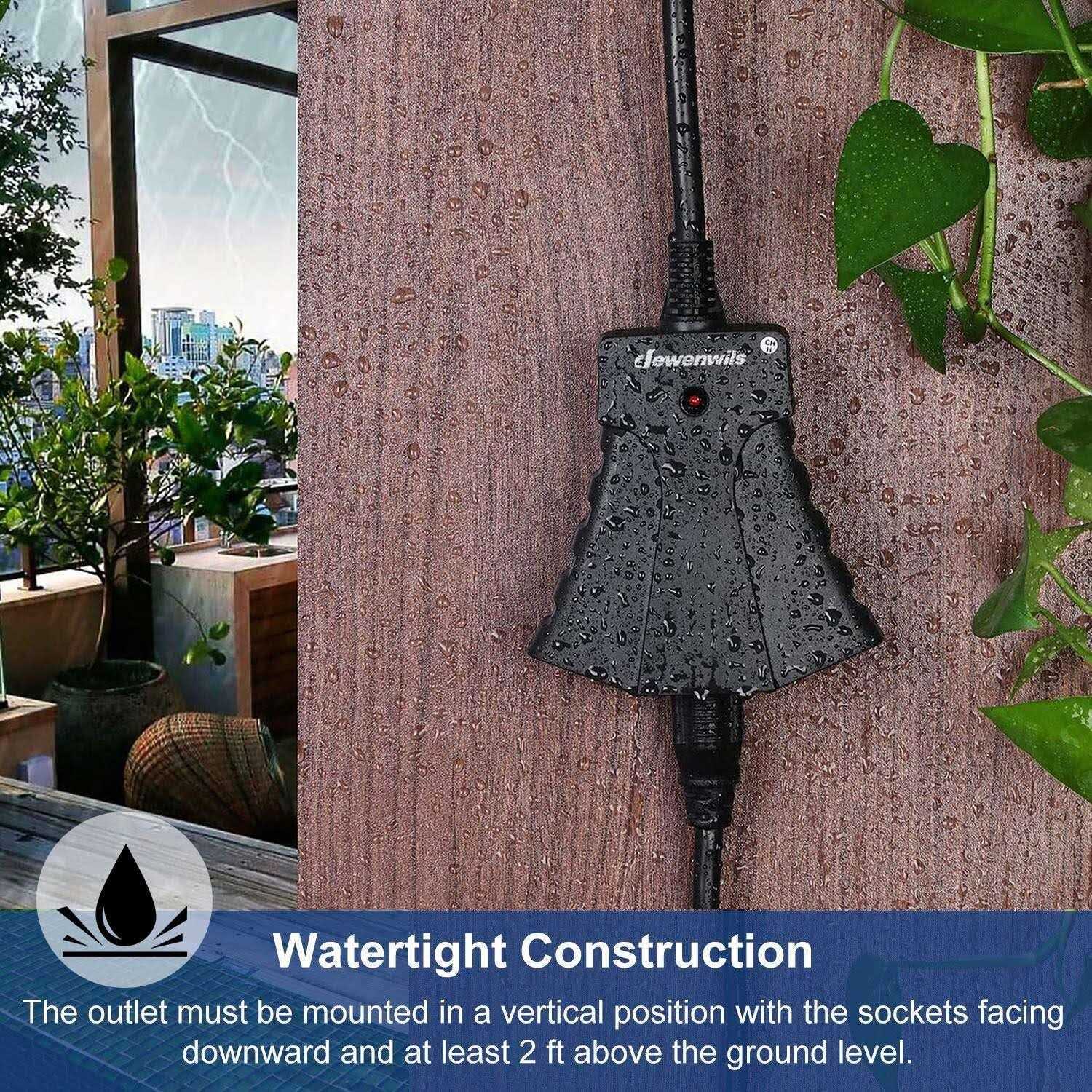 Dewenwils Outdoor Remote Control Outlet Wireless Remote Outlet Power Switch - Cheap Fitting