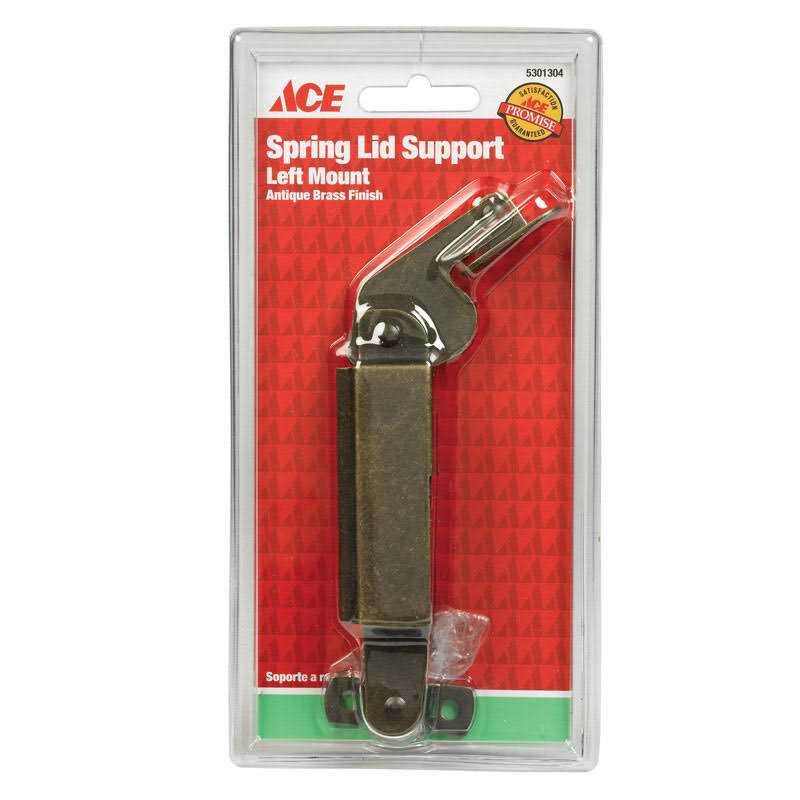 Ace Antique Brass Spring Lid Support - Cheap Fitting