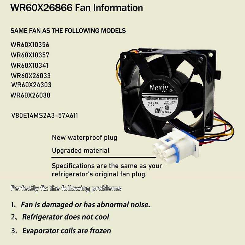 2023 Upgraded Nexjy WR60X26866 V80E14MS2A3-57A611 Refrigerator Evaporator Fan Motor - Cheap Fitting