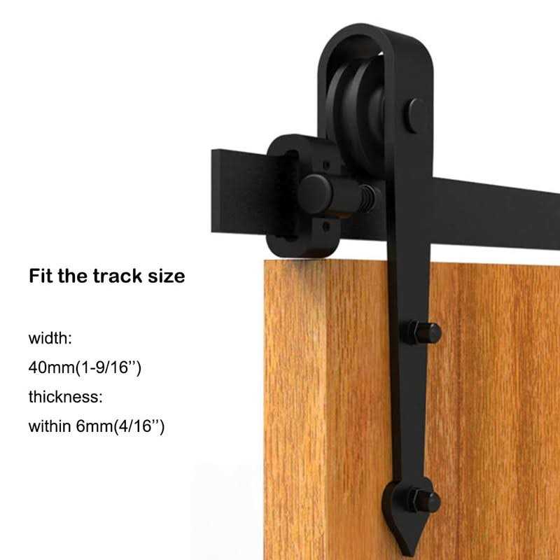 Ccjh Sliding Barn Door Stop Upgrade Barn Door Stoppers Hardware for Top Track 1 Pair Black - Cheap Fitting