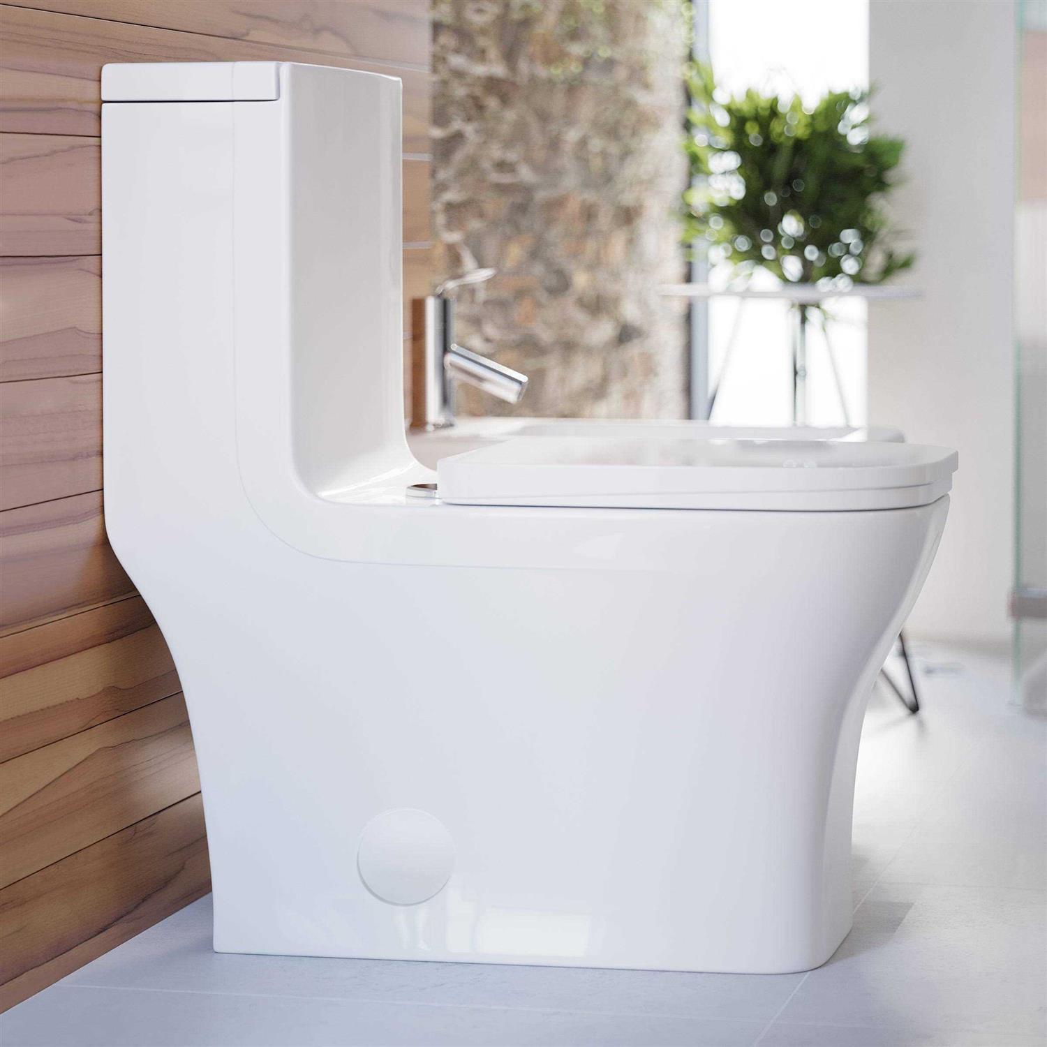 Swiss Madison Concorde One-Piece Square Toilet 14 inch Rough-In 1.1/1.6 gpf - Cheap Fitting