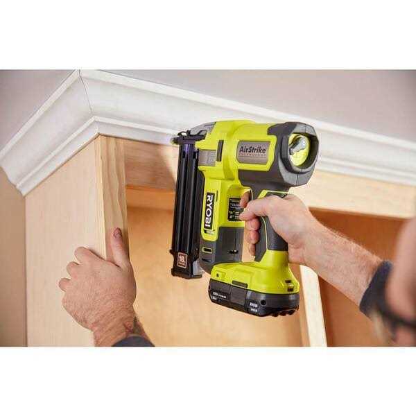 RYOBI ONE+ 18V 18-Gauge Cordless AirStrike Brad Nailer with 1.5 Ah Battery and Charger P321KN - Cheap Fitting
