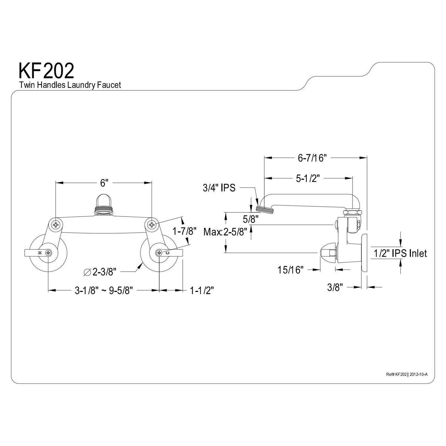 Kingston Brass KF202 Laundry Tray Faucet - Cheap Fitting