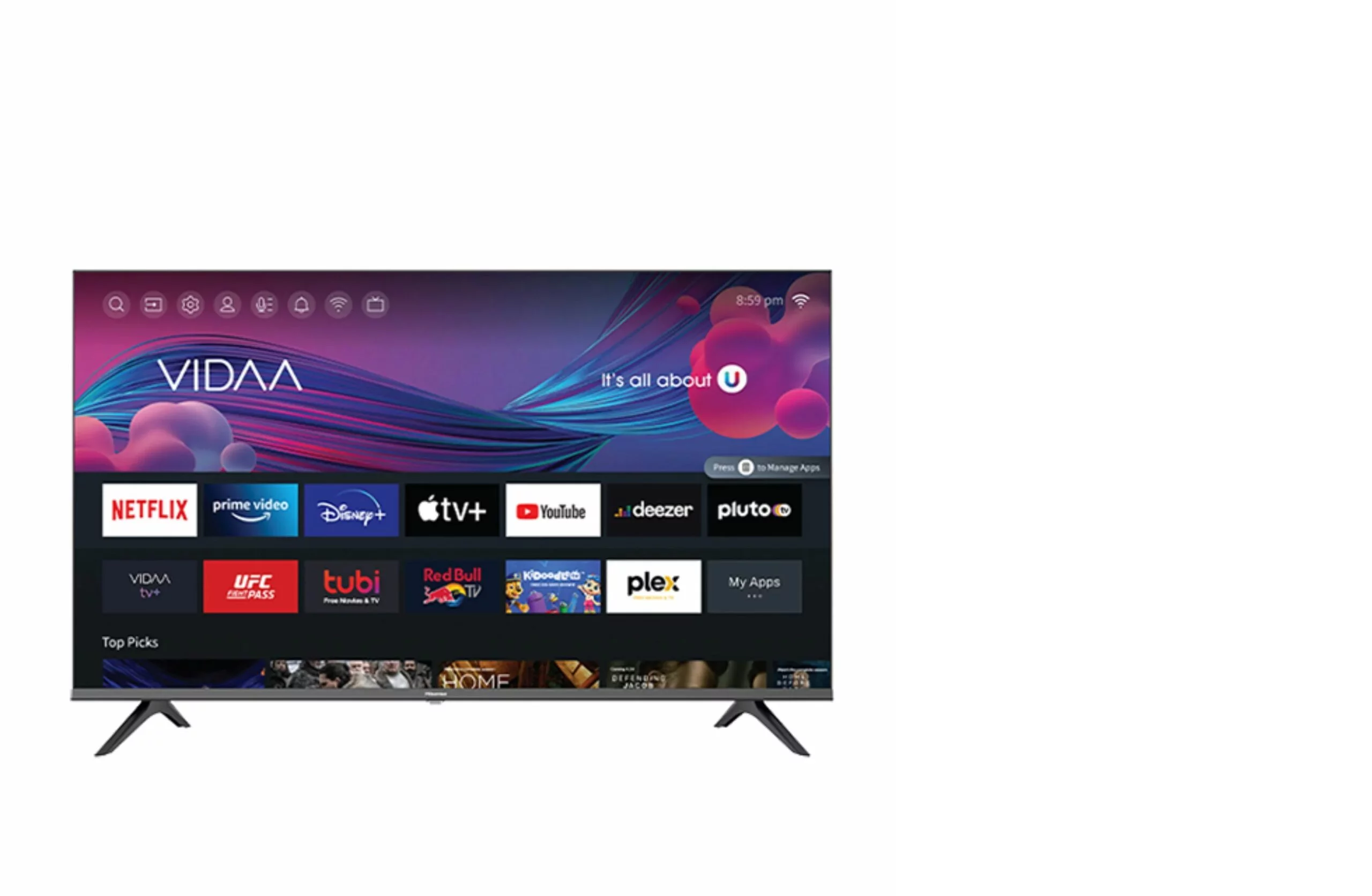 Hisense 32″ Class Led VIDAA A4 Series HD Smart TV 32A45GV - Cheap Fitting