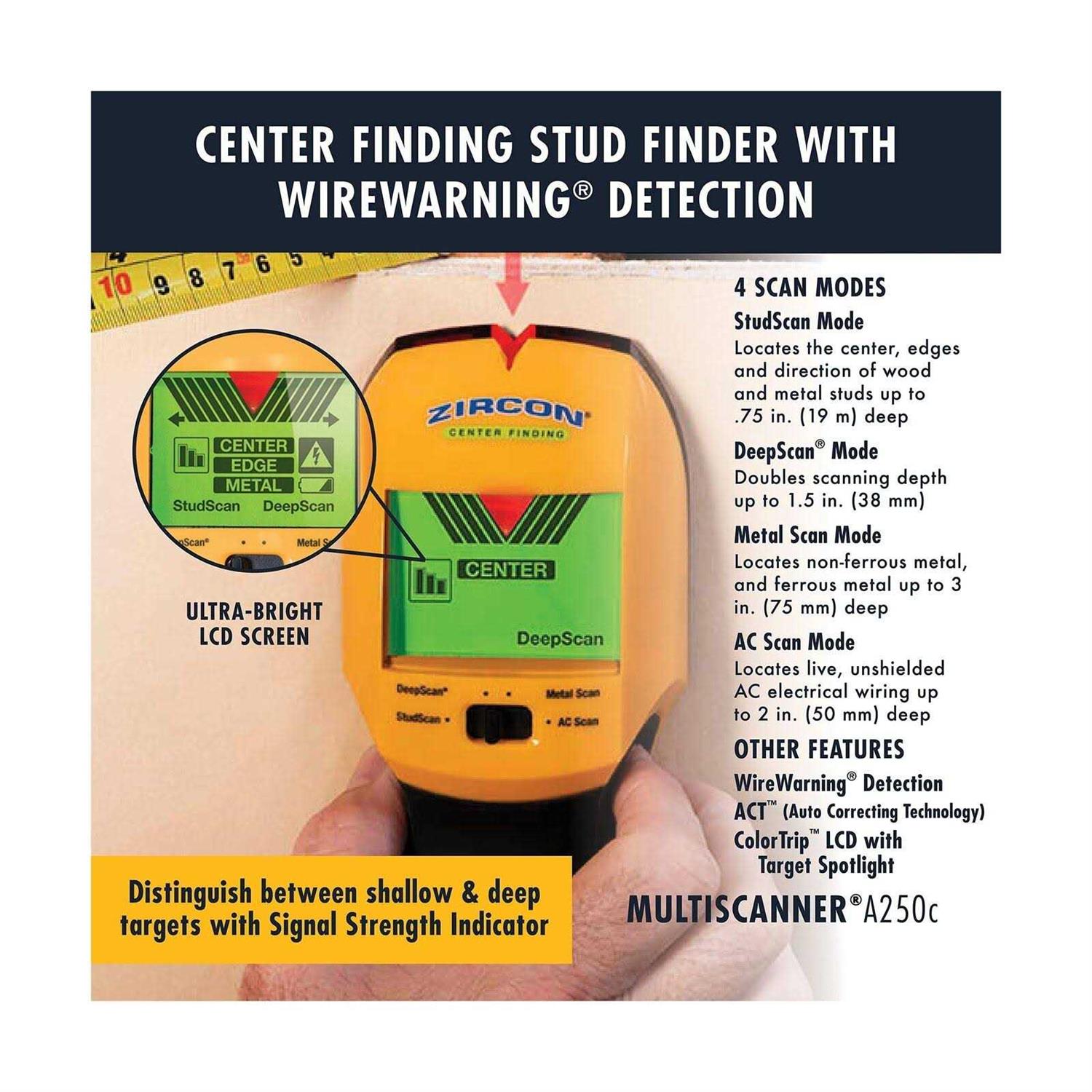Zircon MultiScanner All-In-One Stud Finder/Metal Detector/Live AC Wire Detection and Scanner - Cheap Fitting