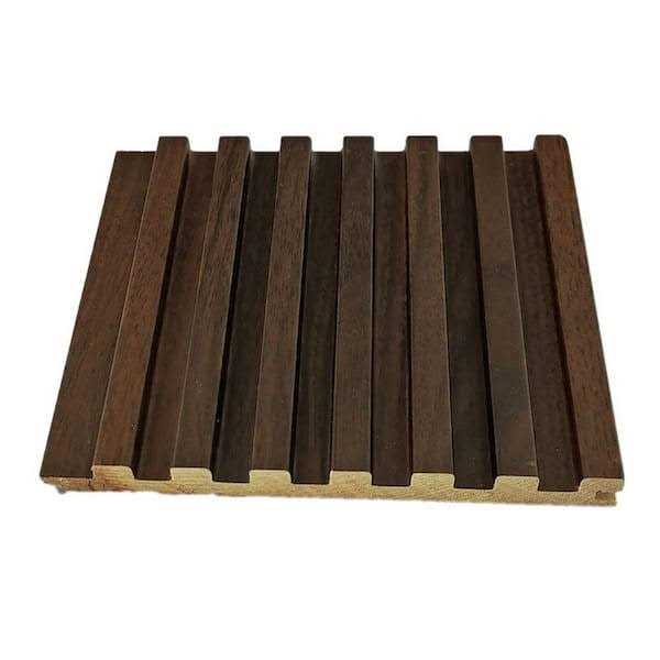 Ejoy 106 in. x 6 in x 0.5 in. Solid Wood Wall 7 Grid Cladding Siding Board - Cheap Fitting