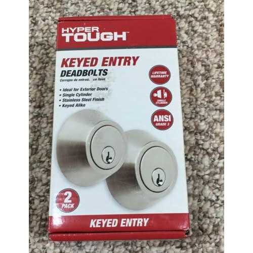 Hyper Tough Stainless Steel Single Cylinder Keyed Deadbolt - Cheap Fitting