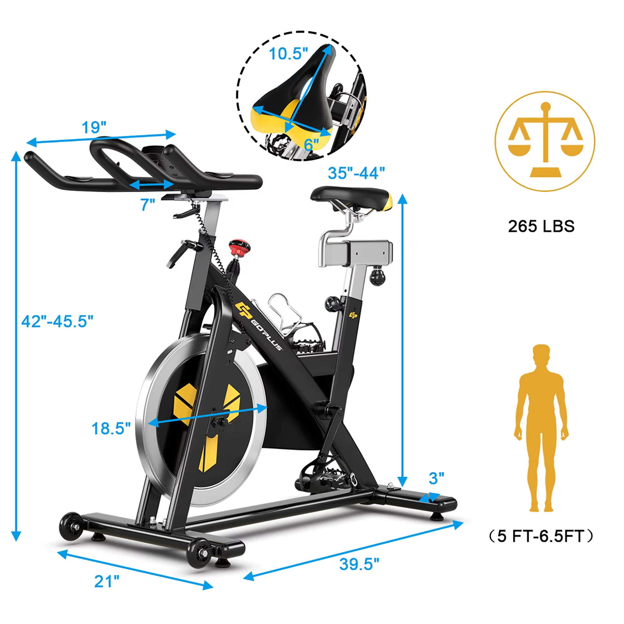 Costway Indoor Cycling Bike Magnetic Exercise Bike Stationary Belt Drive Gym Home Cardio - Cheap Fitting