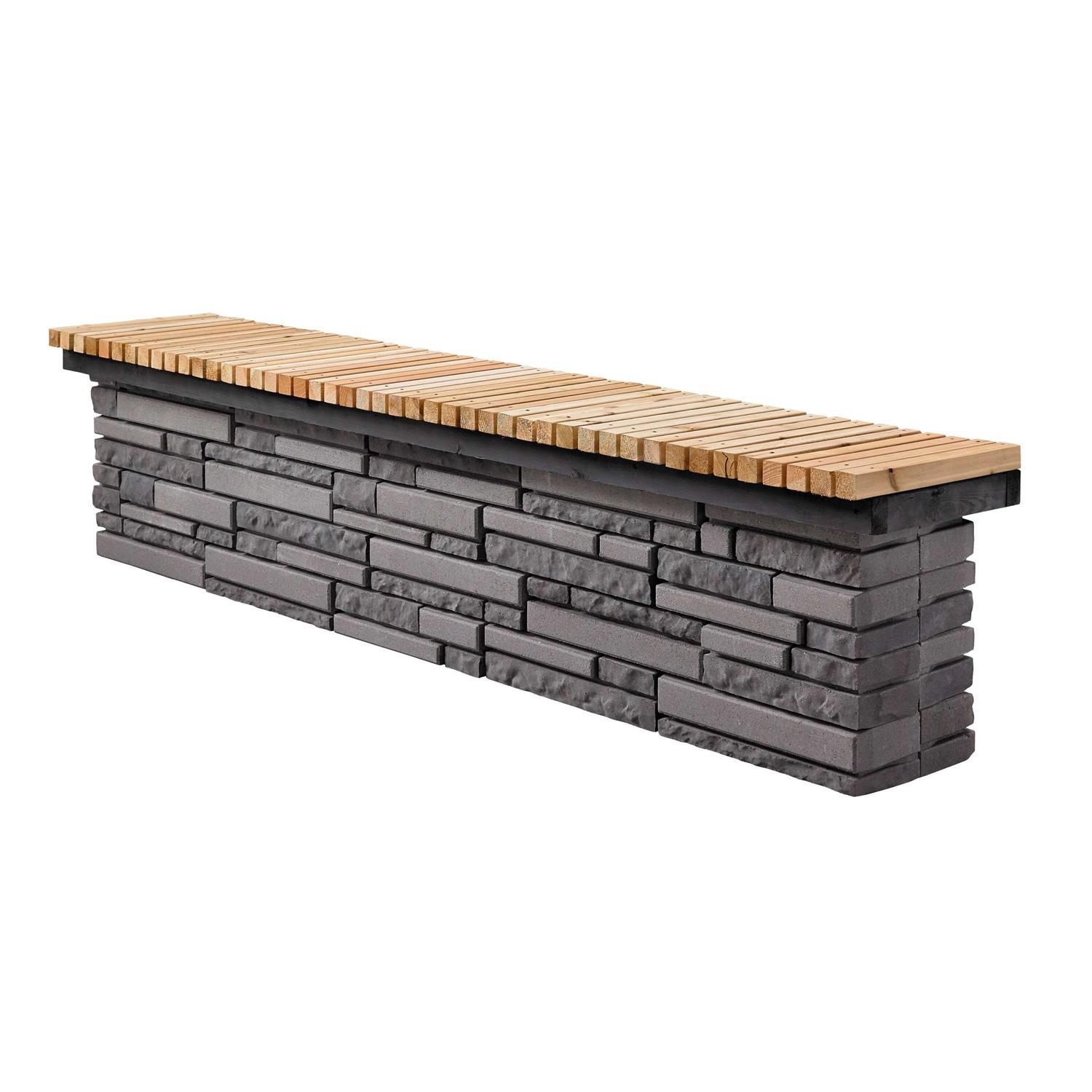 Belgard 4-in H x 16-in L x 5.75-in D Basalt Gray Concrete Retaining Wall Block 16252766 - Cheap Fitting