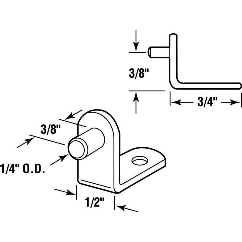 Prime-Line Nickel Shelf Support - Cheap Fitting