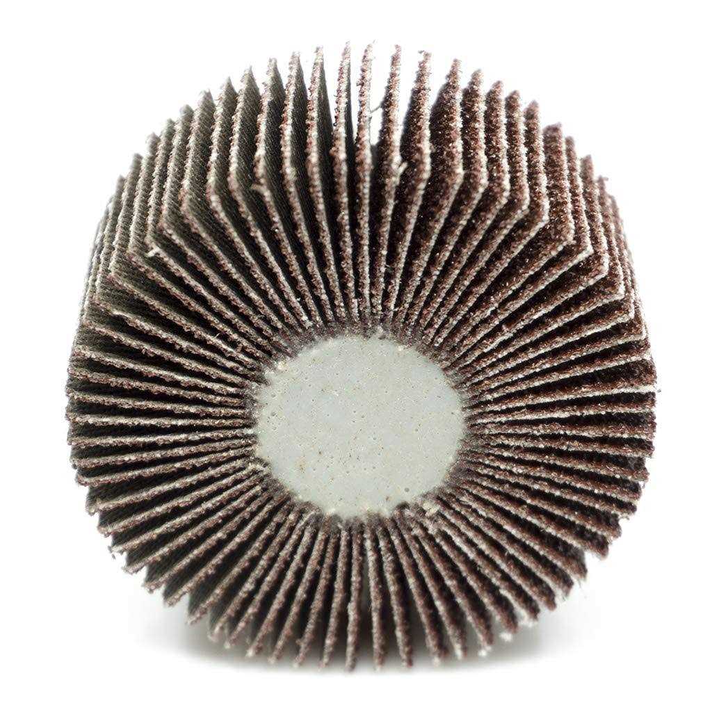 Benchmark Abrasives 2 x 1 Aluminum Oxide Flap Wheel with 1/4 Shank Mounted - Cheap Fitting