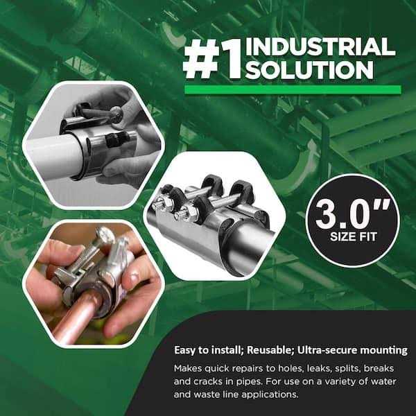 The Plumber’s Choice 3 in. x 6 in. Long 2-Bolt IPS Pipe Repair Clamp - Cheap Fitting