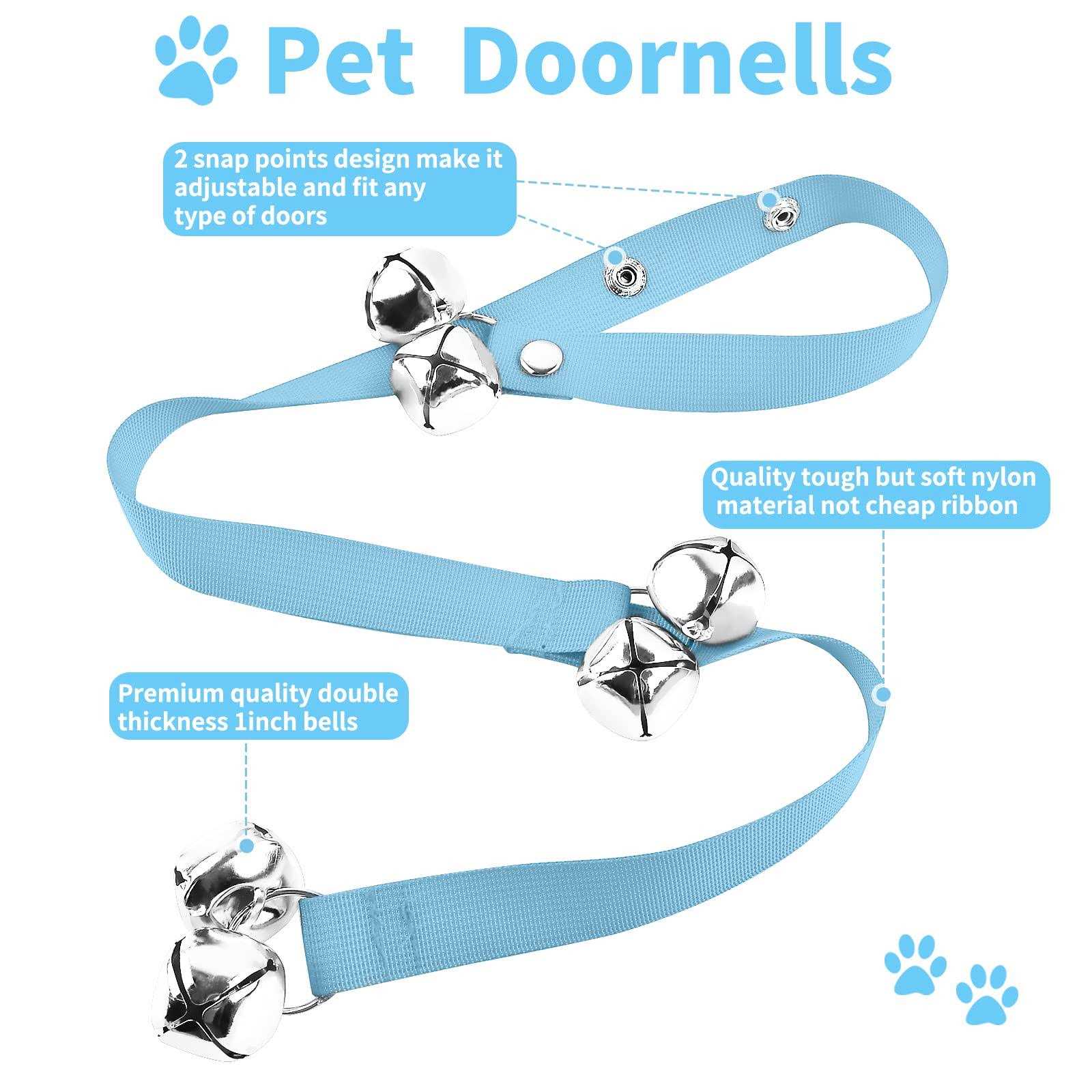 JIMEJV 2 Pack Dog Doorbells, Pet Training Bells for Go Outside Potty Training and Communication Device Large Loud Dog Bell Cat Puppy Interactive Toys - Cheap Fitting