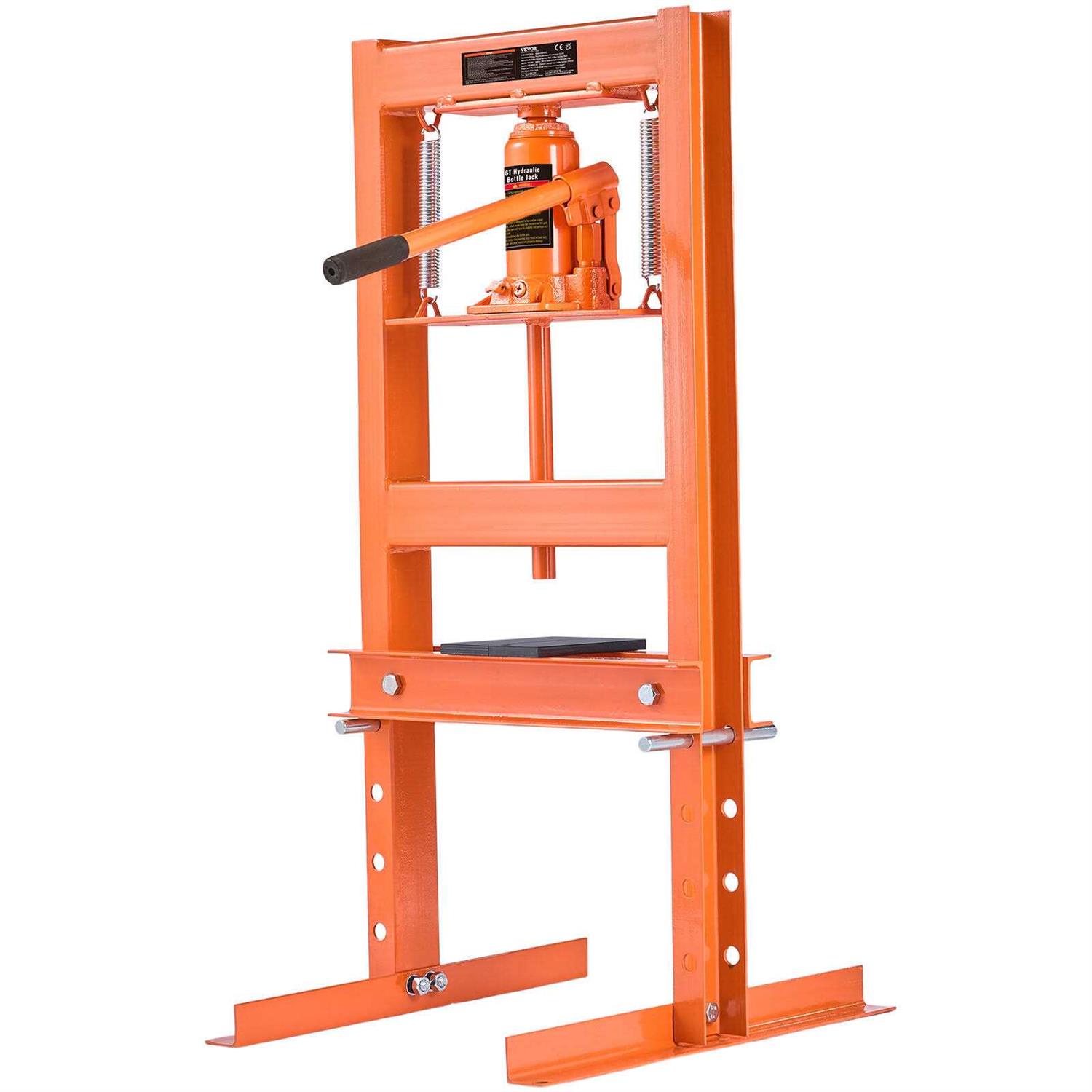 VEVOR Hydraulic 6 Ton H-Frame Garage Floor Adjustable Shop Press with Plates - Cheap Fitting
