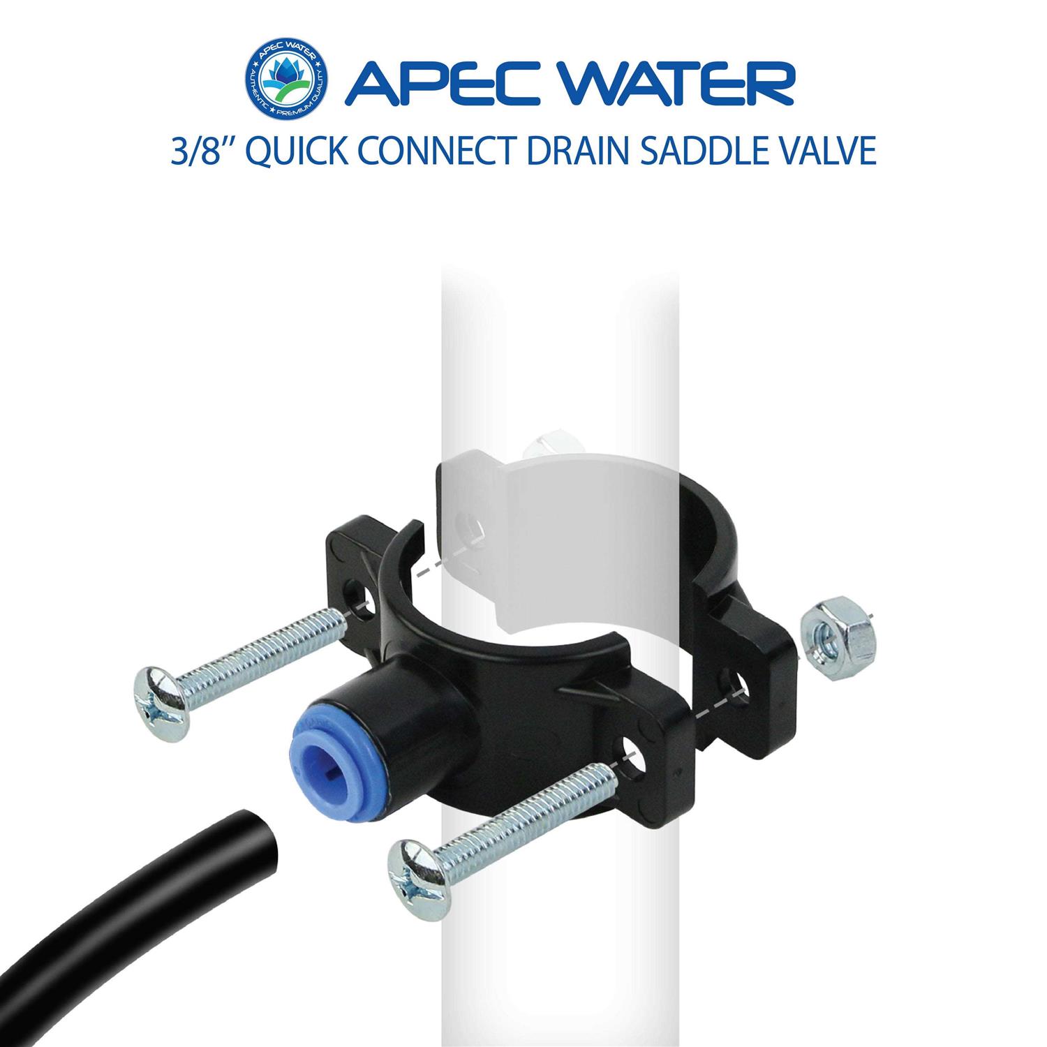 APEC Water Saddle-Drain-3-8 Drain Saddle Valve - Cheap Fitting