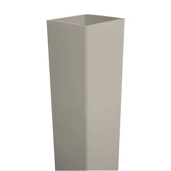 Weatherables 4 in. x 4 in. x 8 ft. White Vinyl Fence Blank Post - Cheap Fitting