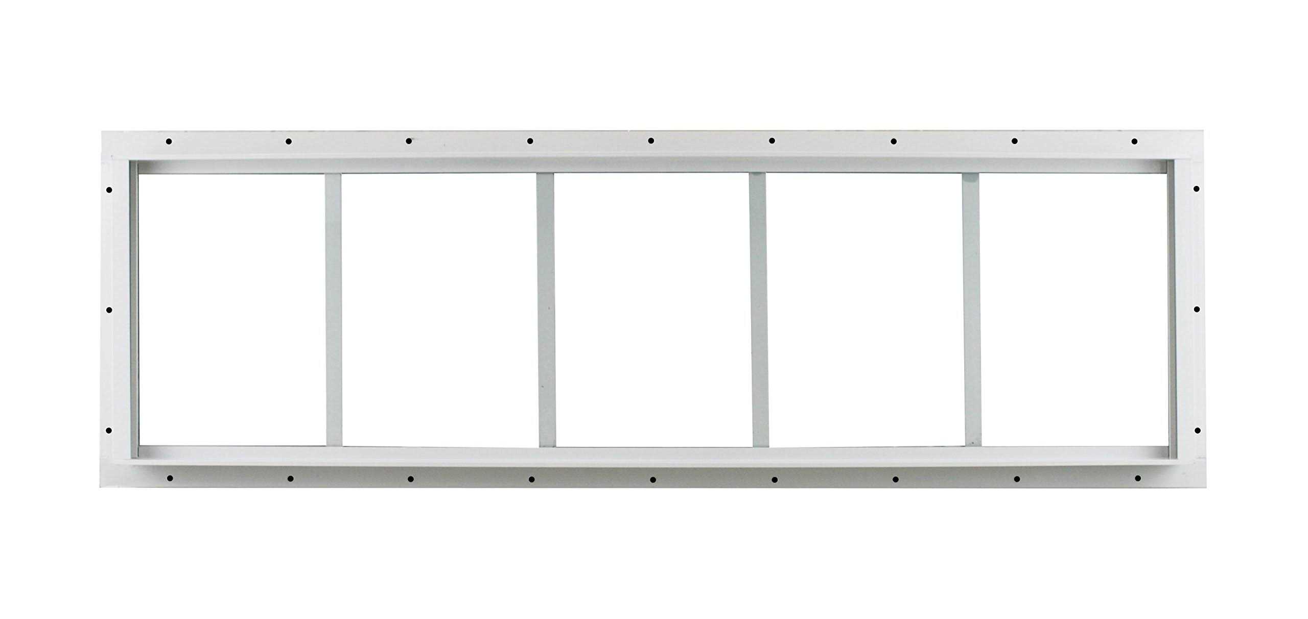 Shed Transom Window 10 X 35 White Flush - Cheap Fitting