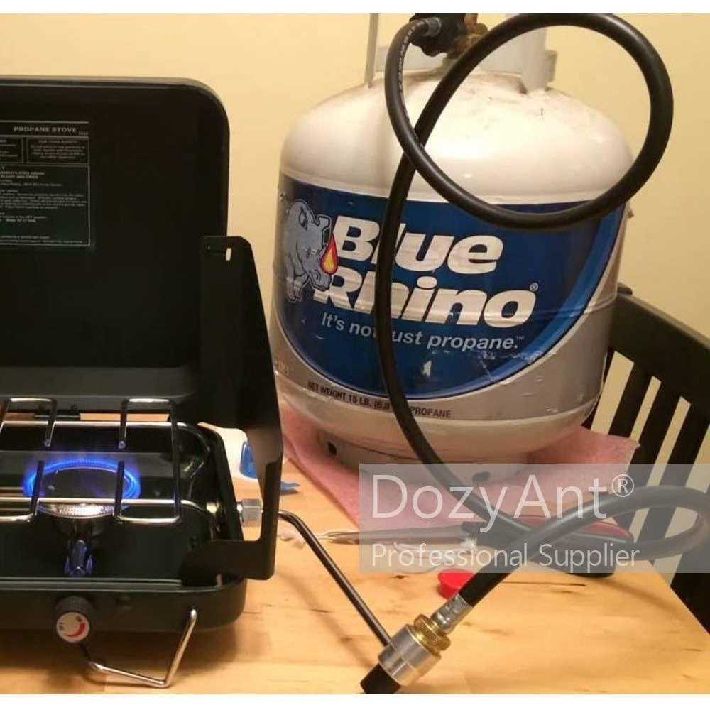 DOZYANT Propane Adapter Hose 1 lb to 20 lb Converter Replacement for QCC1/Type1 Tank Connects 1 lb Bulk Portable Appliance to 20 lb Propane - Cheap Fitting