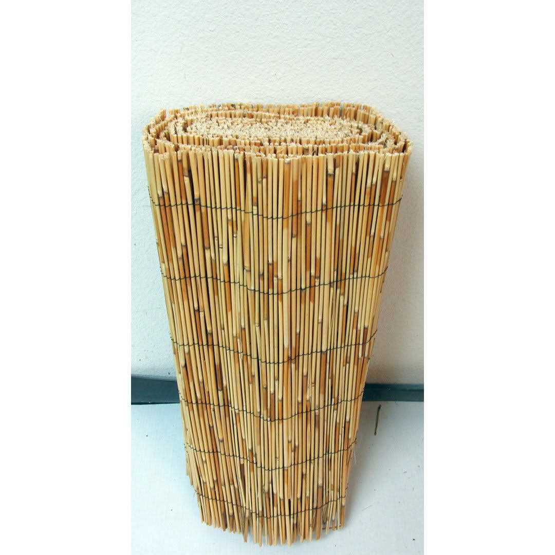 Master Garden Products 2 ft. H x 14 ft. L Reed Wood Fence Woven with Black Nylon Coated Wire - Cheap Fitting