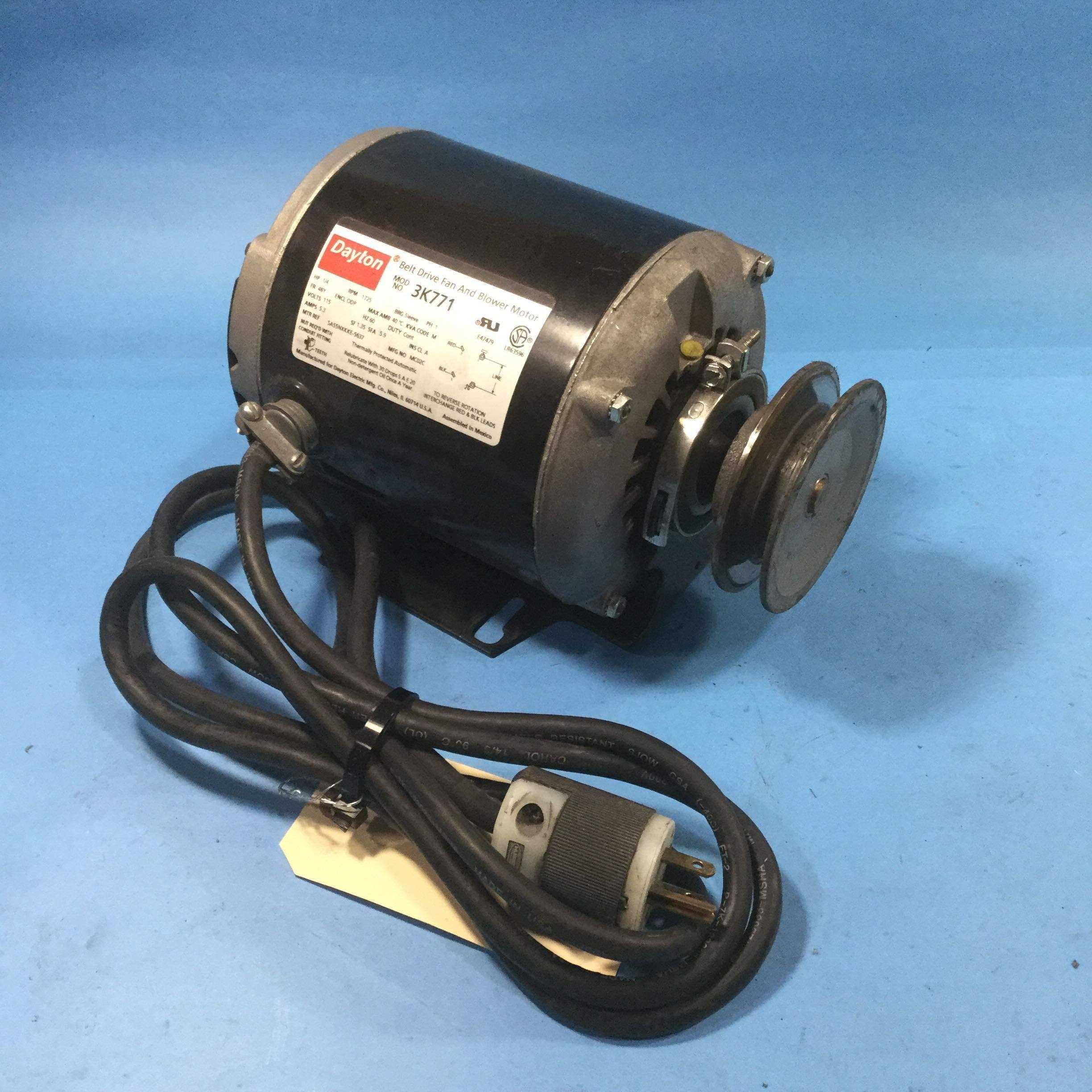 Dayton 3K771 Belt Drive Motor Split-phase 1725 Nameplate rpm 115v Frame 48 1/4 Hp - Cheap Fitting