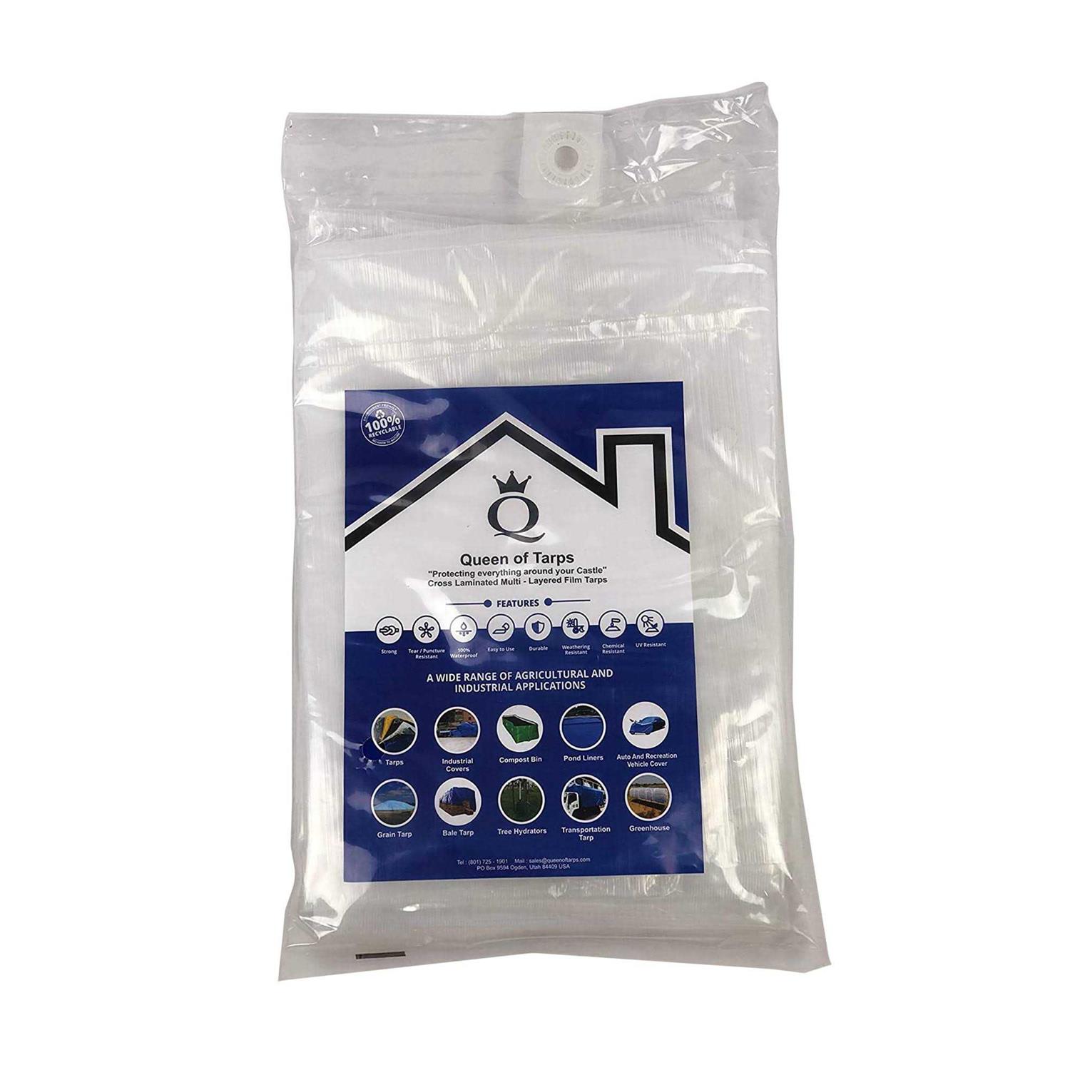 Queen of Tarps Heavy Duty All Purpose Plastic Tarp - Cheap Fitting