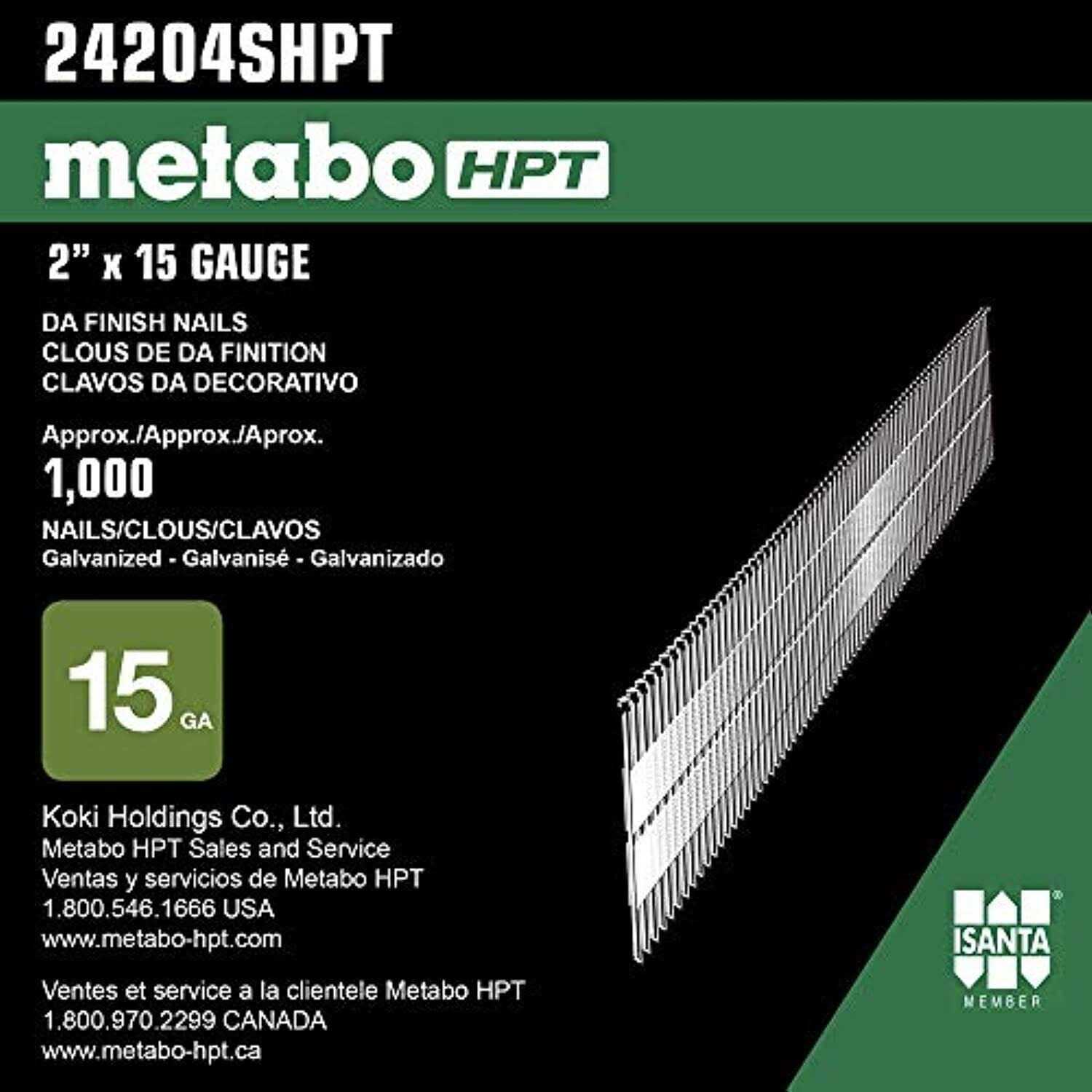 Metabo HPT 24204SHPT Angled Strip Finish Nails - Cheap Fitting
