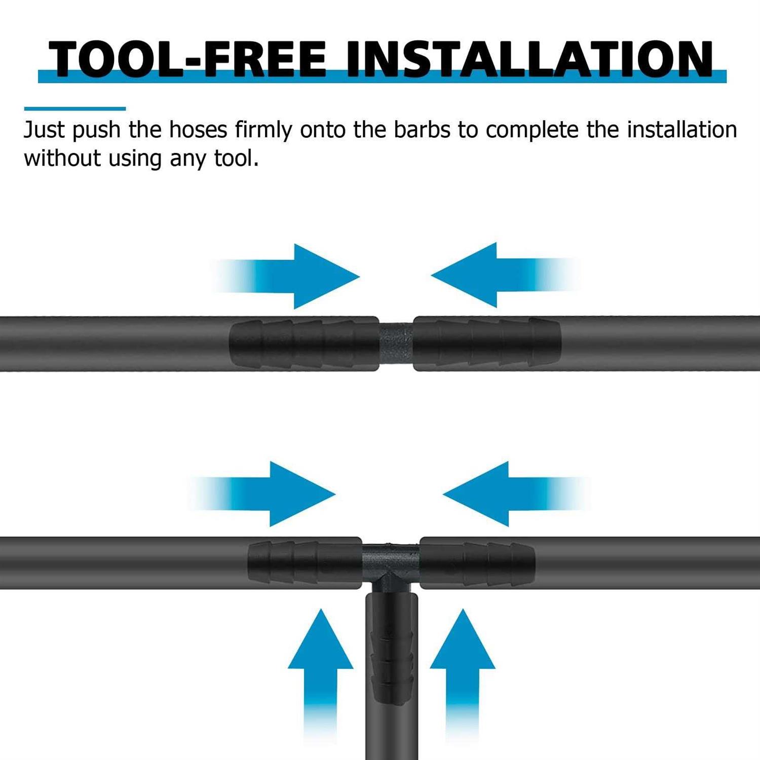Easily 115 PCS Vacuum Connector Assortment Heat Resistance 240°C12 Sizes Automotive Vacuum Tubing Connector Vacuum Tee Connector Assortment Kit - Cheap Fitting
